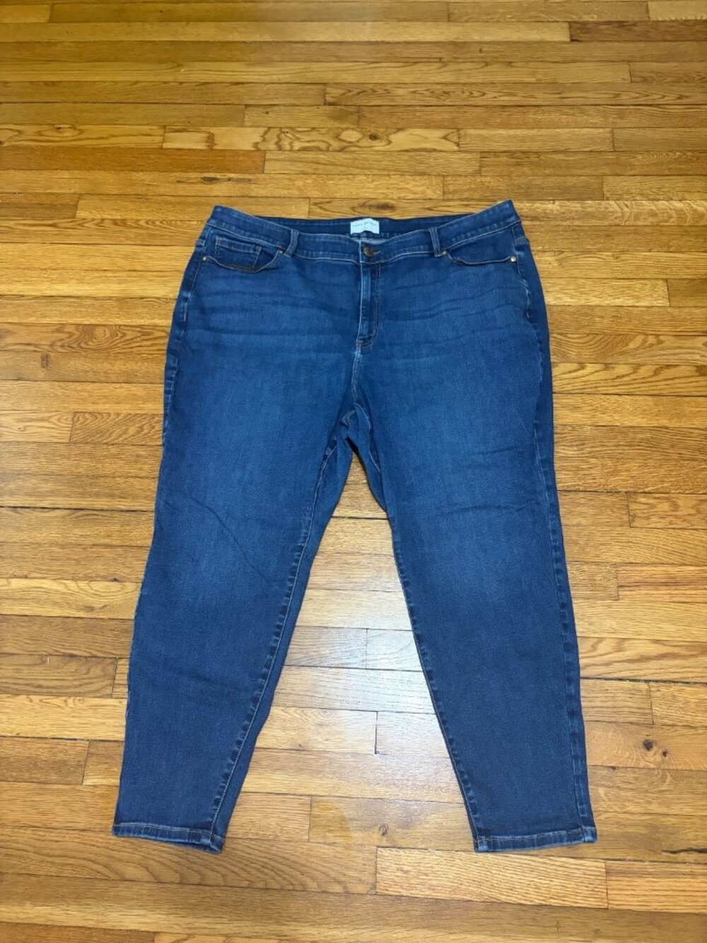 Lane Bryant Womens Curvy Fit Skinny Jeans Plus Size 28 Blue Stretch Denim Pants